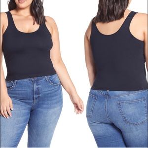 🔥 NWT NORDSTROM 2X SCOOP NECK TANK⚡️ALSO IN WHITE & B&W STRIPES